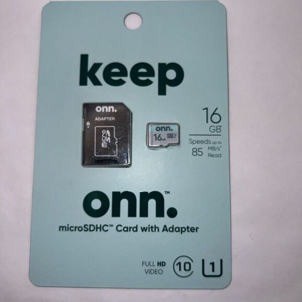 ONN.‎ 16GB Class 10 U1 MicroSDHC Flash Memory Card with Adapter